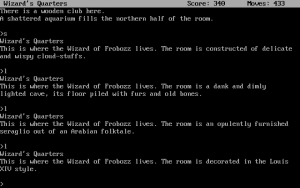 Кадры и скриншоты Zork II