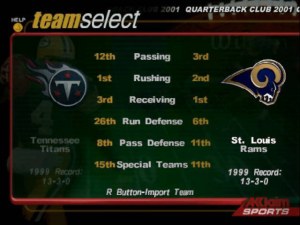 Кадры и скриншоты NFL QB Club 2001